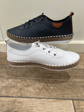 Load image into Gallery viewer, IVY LEATHER WEDGED PLIMSOLLS