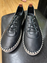 Load image into Gallery viewer, IVY LEATHER WEDGED PLIMSOLLS