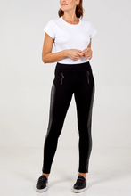 Load image into Gallery viewer, ZIPPED POCKET LEGGINGS WITH PU PANEL
