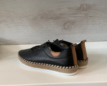 Load image into Gallery viewer, IVY LEATHER WEDGED PLIMSOLLS by Modella
