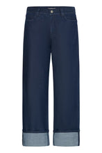 Load image into Gallery viewer, WIDE LEG CUFFED JEANS by Fransa
