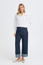 Load image into Gallery viewer, WIDE LEG CUFFED JEANS by Fransa
