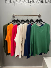 Load image into Gallery viewer, CASHMERE MIX V NECK JUMPER
