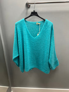 V-NECK MOHAIR JUMPER