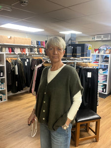 SLEEVELESS MOHAIR MIX CARDI