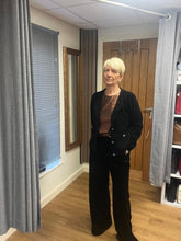 Load image into Gallery viewer, FRANSA   VELOUR WIDE LEG TROUSERS

