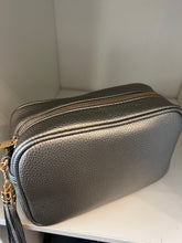 Load image into Gallery viewer, CAMERA BAG (with silver and gold hardware)
