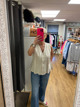 Load image into Gallery viewer, LINEN MIX SLEEVELESS TOP by Ichi
