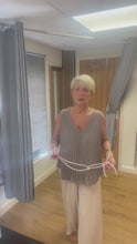 Load and play video in Gallery viewer, PLEATED DRAWSTRING WIDE LEG TROUSERS
